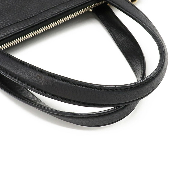 Gucci Soho Interlocking G Handbag Tassel Fringe Leather Black - Picture 4 of 8